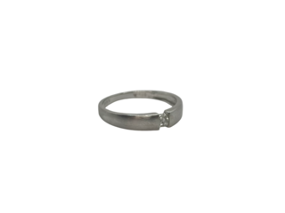 Sieraad, Ring 14kt Diamant, Wit Goud
